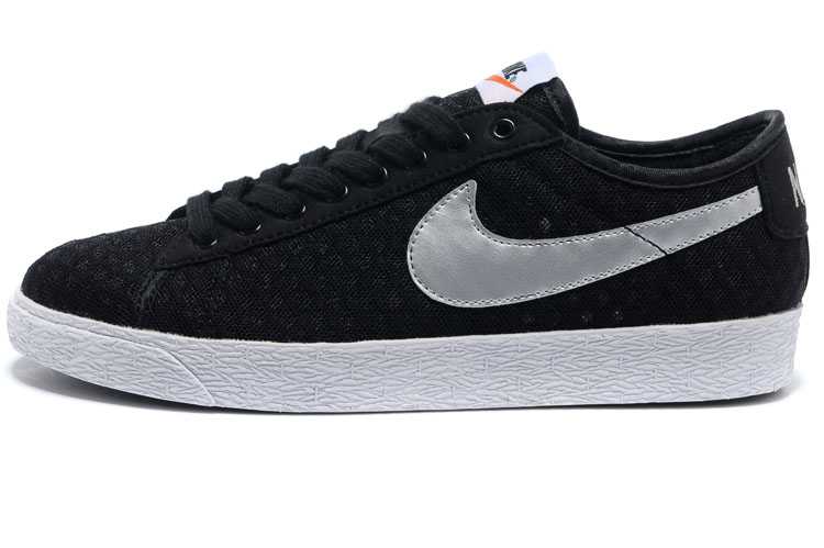 nike blazer low stussy 2013 summer light breathable black silver le dernier